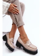 Dámské kožené mokasíny D&A model 21636749 béžové - S.Barski