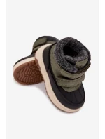 Dětské zimní boty sněhule na suchý zip zeleno-černé Darlene Dětské zimní boty sněhule na suchý zip zeleno-černé Darlene