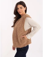 Kamizelka IT KZ model 21334789 camelowy - FPrice Kamizelka IT KZ model 21334789 camelowy - FPrice