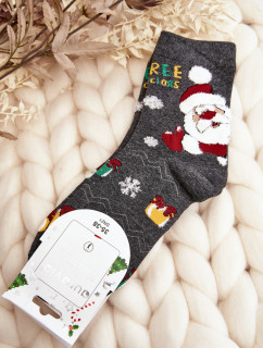 Dámské Ponožky S Santa Claus šedé