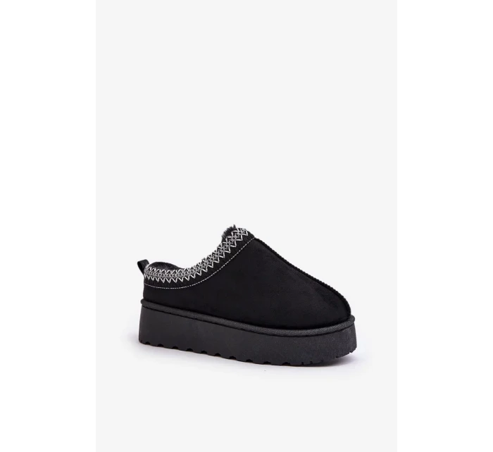 Sněhule Dámské Na Platformě Zateplené Kožíškem Černé Remenia Sněhule Dámské Na Platformě Zateplené Kožíškem Černé Remenia