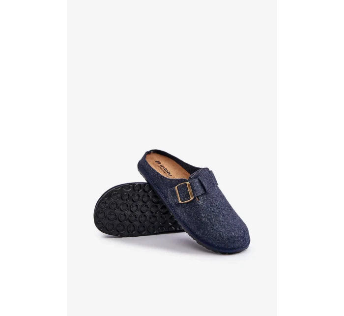 Pohodlné Pánské Pantofle S Přezkou Inblu Modré