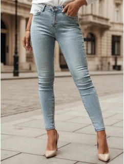 Dámské džínové úzké kalhoty s ozdobou GLAMSKIN modré FashionStreet UY2441