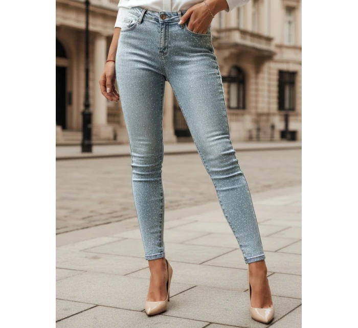 Dámské džínové úzké kalhoty s ozdobou GLAMSKIN modré FashionStreet UY2441 Dámské džínové úzké kalhoty s ozdobou GLAMSKIN modré FashionStreet UY2441