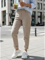 Dámské džíny mom fit s vysokým pasem béžové FashionStreet UY2872
