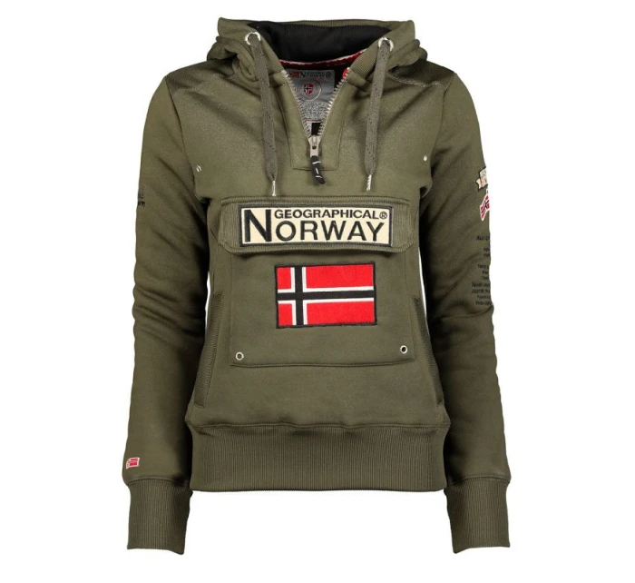 Geografické Norsko Gymclass DB 054 M WW2491H/GN-Kaki mikina