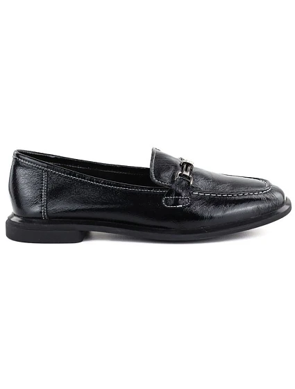 Dámské kožené klasické černé polobotky model 22068894 - VINCEZA