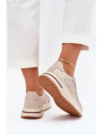Kožené Dámské Sportovní Boty Sneakers Daniel Lopez Just Dare SS2D4043 Béžové