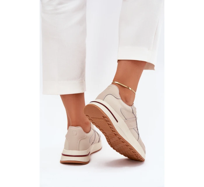 Kožené Dámské Sportovní Boty Sneakers Daniel Lopez Just Dare SS2D4043 Béžové