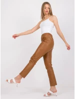 Spodnie DHJ SP model 20108856 camelowy - FPrice Spodnie DHJ SP model 20108856 camelowy - FPrice