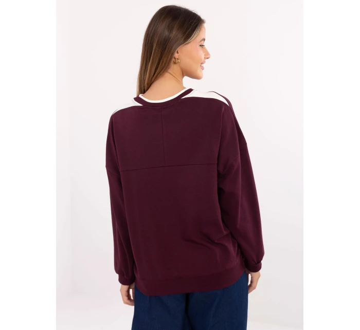 Bluza RV BL model 21480360 bordowy - FPrice Bluza RV BL model 21480360 bordowy - FPrice