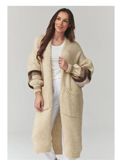 Svetr na zapínání  model 226865 Makadamia