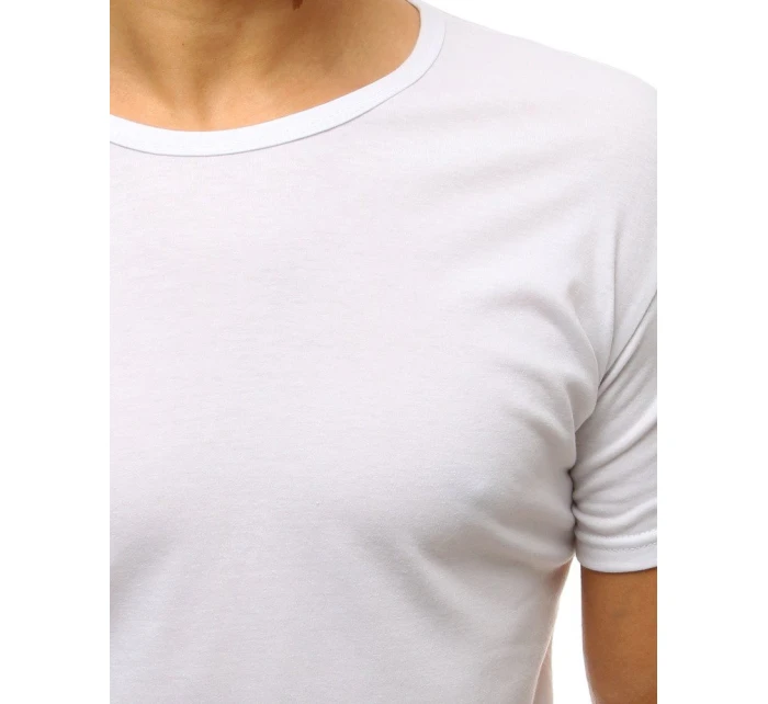 Pánské hladké bílé tričko model 21961967 - Dstreet