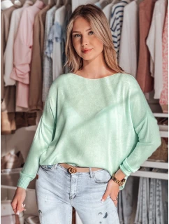 Dámský oversize hladký svetr SENZIA mint FashionStreet MY2445