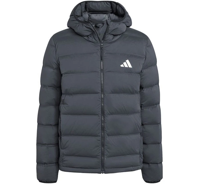 Pánská péřová bunda adidas Helionic Climawarm Stretch Hooded Jacket Black JN2114 pánské oblečení