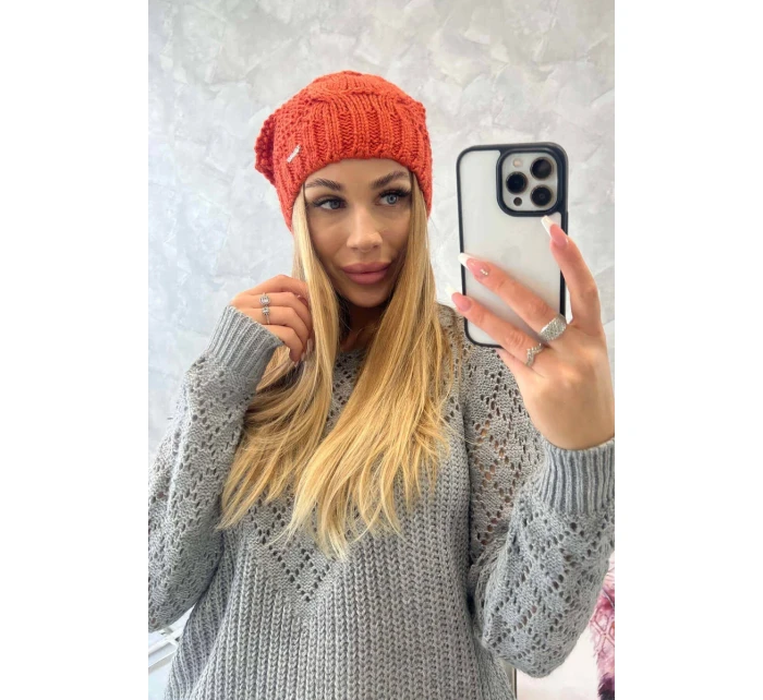 Čepice s fleecem Justyna K253 červená