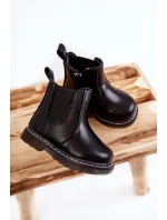 Dětské Kůže zateplené boty černé model 21597541 - Boto Dětské Kůže zateplené boty černé model 21597541 - Boto