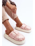 Lesklé Dámské Pantofle Růžové Big Star model 21637406 - Big Star Shoes Lesklé Dámské Pantofle Růžové Big Star model 21637406 - Big Star Shoes