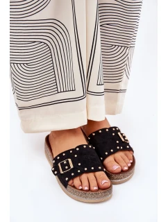 Dámské Pantofle Na Platformě S Přezkou A Černé model 21689950 - Boto