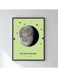 Personalizovaný plakát v rámu - 30x40 - měsíční fáze