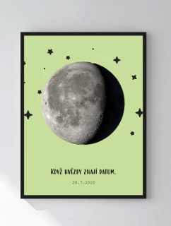 Personalizovaný plakát v rámu - 30x40 - měsíční fáze