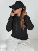 Dámská mikina s kapucí BASIC černá BY0158 Dámská mikina s kapucí BASIC černá BY0158