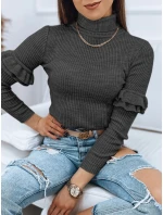 Dámský svetr BUFALO tmavě šedý FashionStreet MY1427 Dámský svetr BUFALO tmavě šedý FashionStreet MY1427