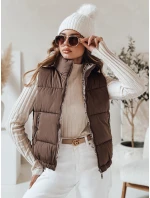 URBANELLE dámská prošívaná vesta světle hnědá FashionStreet TY4971