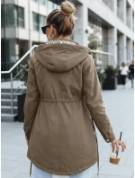 Kurtka parka damska z odpinanym kapturem khaki FashionStreet TY5451