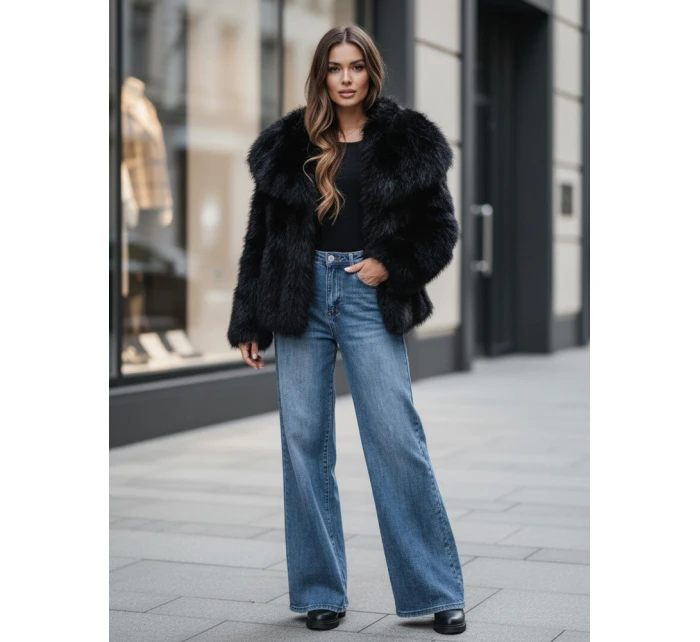 Dámský krátký černý kožich ZARAFIA FashionStreet TY5117z