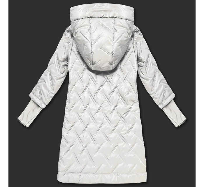 kurtka z kapturem  ecru model 21304755 - HONEY WINTER