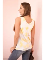 Dámská saténová halenka s vodním výstřihem žlutý Dámská saténová halenka s vodním výstřihem žlutý