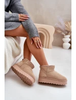 Dámské Sněhule Na Platformě Zateplené Kožíškem Béžové Xamella Dámské Sněhule Na Platformě Zateplené Kožíškem Béžové Xamella