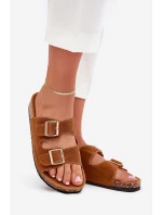 Dámské Pantofle Se Zlatými Přezkami A Camel model 21703245 - Boto