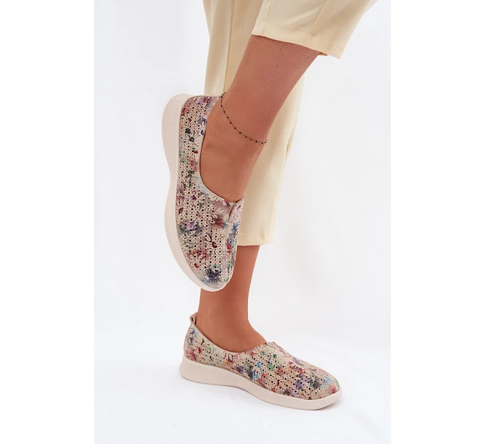 Semišové perforované dámské polobotky Multikolor model 22094959 - EVENTO Semišové perforované dámské polobotky Multikolor model 22094959 - EVENTO