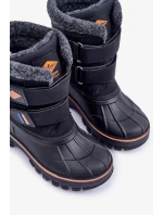 Dětské sněhule na suchý zip Lee Cooper – černé Dětské sněhule na suchý zip Lee Cooper – černé