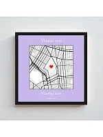Personalizovaný magický fotoobraz v rámu - čtverec 20x20 - mapa Personalizovaný magický fotoobraz v rámu - čtverec 20x20 - mapa