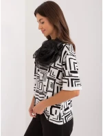 Dámská halenka LK BZ model 21822093 Ecru s černou - FPrice