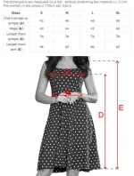 Dámské tmavě modré puntíkované šaty s výstřihem model 21935857 - numoco