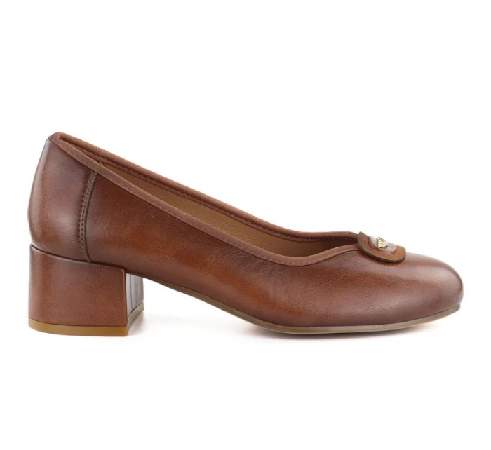 Dámské lodičky na zavazování hnědé model 22015174 - Potocki