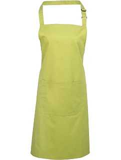 Premier PR 154 Zástěra s laclem a kapsou na břiše "Colours" 39.0154 lime