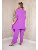 Sada halenky + kalhot s přívěskem fialka Sada halenky + kalhot s přívěskem fialka