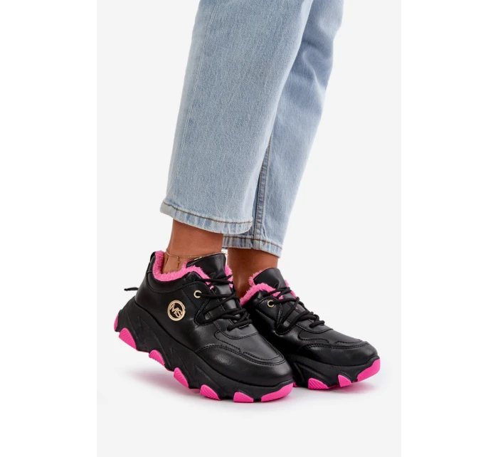 Zateplené Dámské Sportovní Boty Na Na Platformě Černé model 21668455 - Boto Zateplené Dámské Sportovní Boty Na Na Platformě Černé model 21668455 - Boto