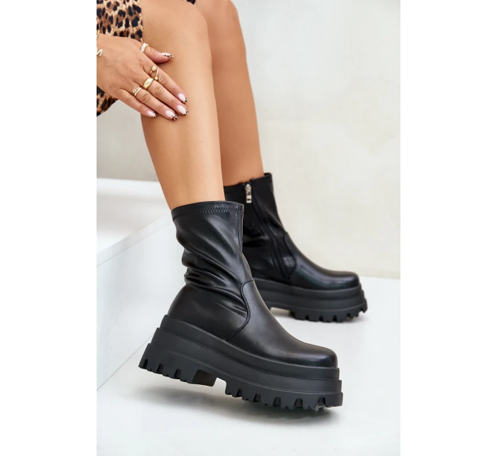 Boty Na Masivní Platformě Černé Florinara Boty Na Masivní Platformě Černé Florinara