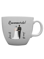 Personalizovaný MEGA XXL keramický hrnek 1 000 ml se svatebním párem Personalizovaný MEGA XXL keramický hrnek 1 000 ml se svatebním párem