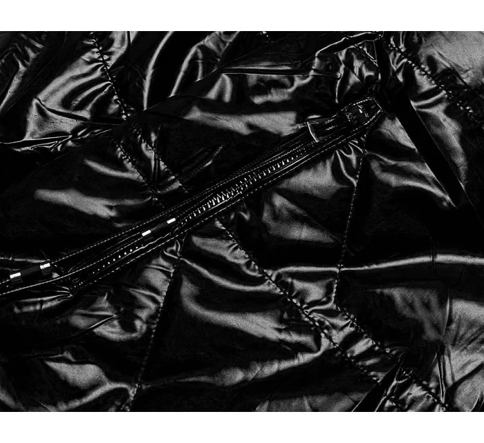 Černo/bílá oboustranná dámská bunda (W588BIG) Černo/bílá oboustranná dámská bunda (W588BIG)