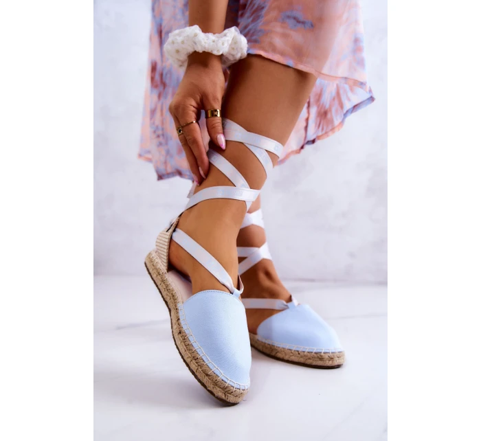 Dámské vázané espadrilky Big Star model 21577568 Modré - Big Star Shoes Dámské vázané espadrilky Big Star model 21577568 Modré - Big Star Shoes