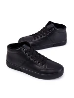 Pánské klasické kožené tenisky Big Star KK174348 Černé