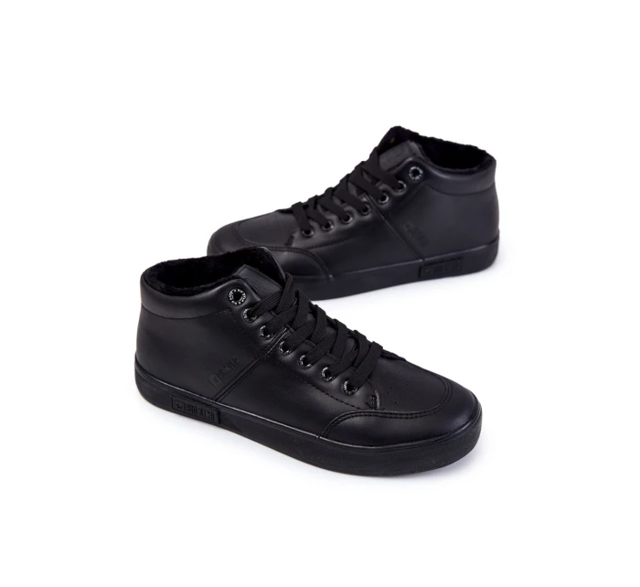 Pánské klasické kožené tenisky Big Star KK174348 Černé