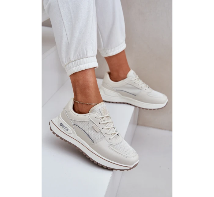 Dámské Tenisky Big Star model 21683893 Světle béžové - Big Star Shoes Dámské Tenisky Big Star model 21683893 Světle béžové - Big Star Shoes